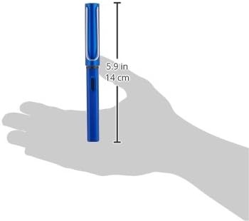 image:imageLAMY ALstar black Fountain Pen with ergonomic grip amp black steel nib in size M lightweight aluminum body including LAMY T 10 blue cartridge RightHandedoceanblue