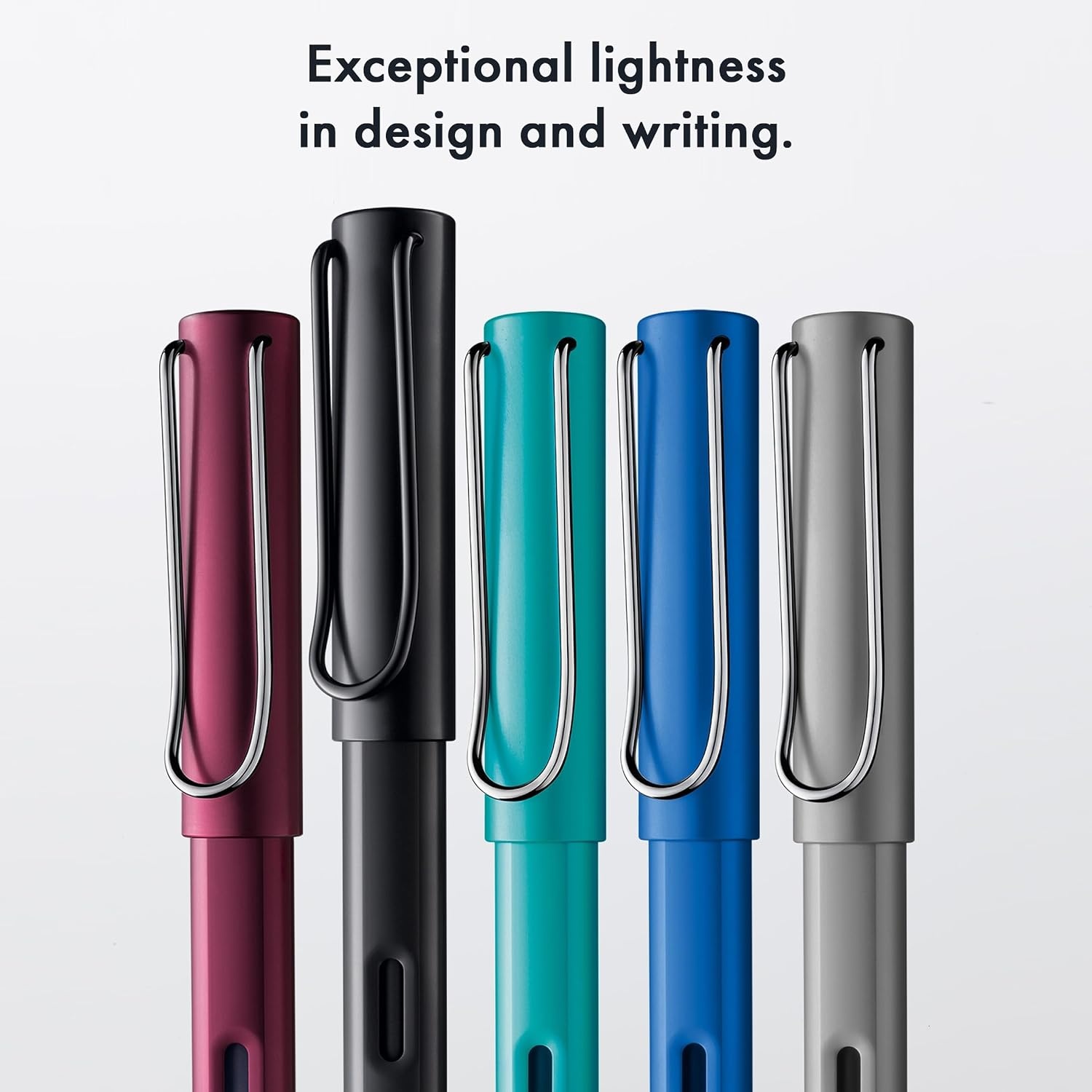 image:imageLAMY ALstar black Fountain Pen with ergonomic grip amp black steel nib in size M lightweight aluminum body including LAMY T 10 blue cartridge RightHandedautumn pink