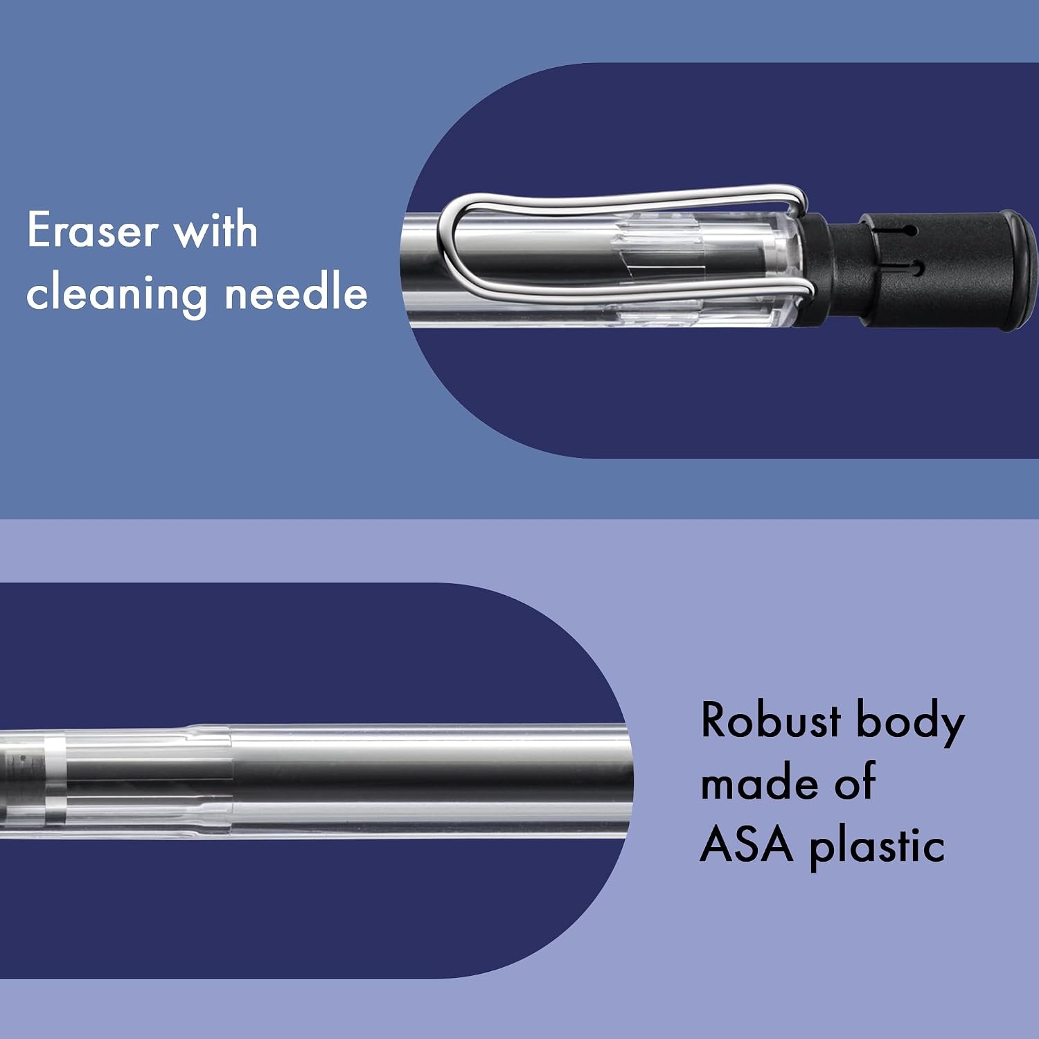 image:imageLAMY safari aquasky Mechanical Pencil with ergonomic grip amp body made of robust ASA plastic ideal for drawing amp writing including LAMY M 41 fine line refill 05 mm amp eraser tipVista