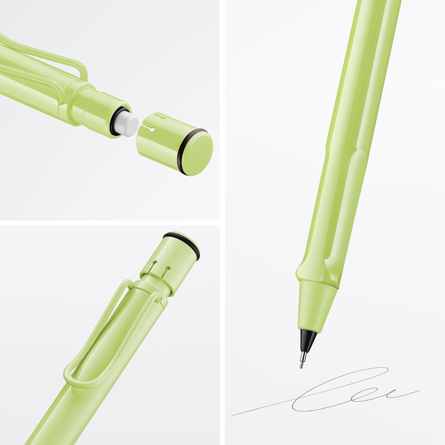 image:imageLAMY safari aquasky Mechanical Pencil with ergonomic grip amp body made of robust ASA plastic ideal for drawing amp writing including LAMY M 41 fine line refill 05 mm amp eraser tipSpringgreen