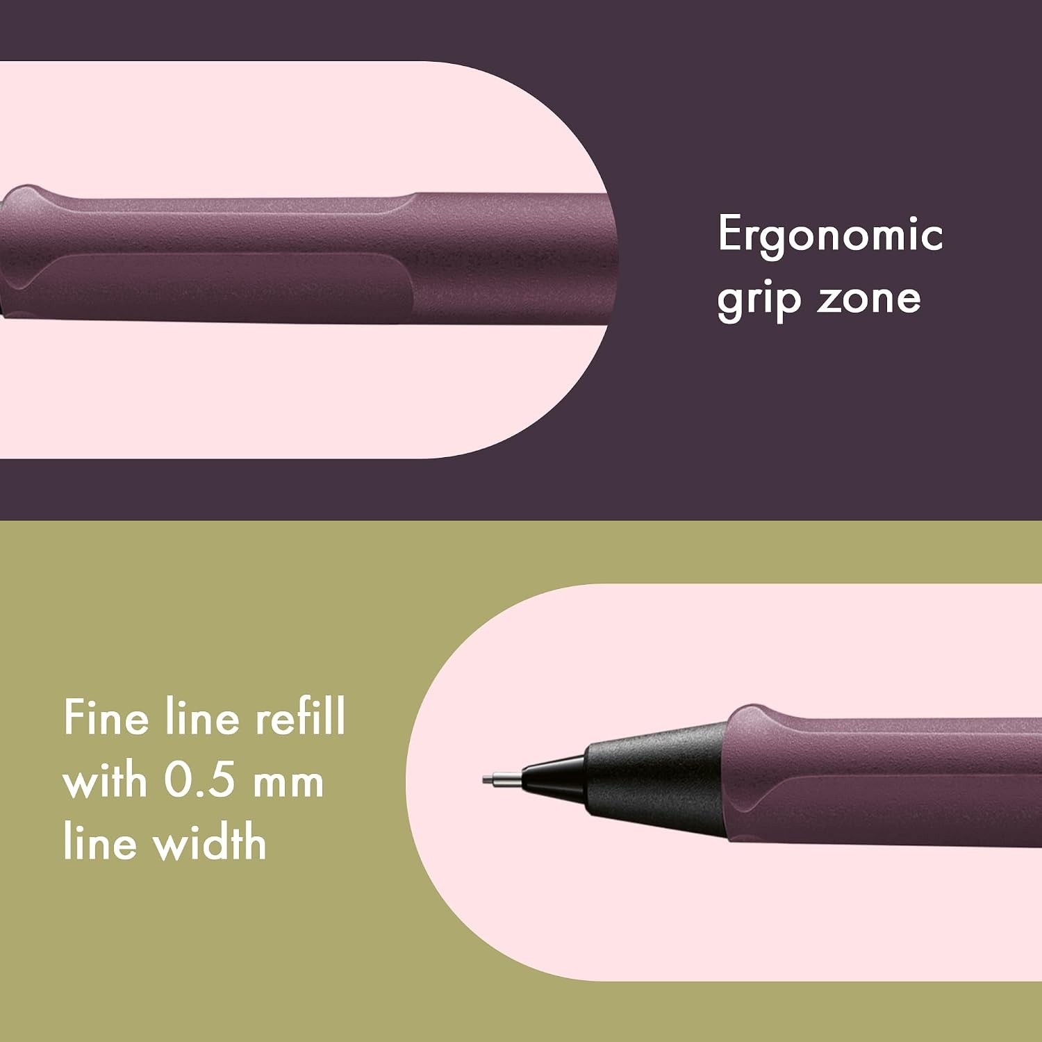 image:imageLAMY safari aquasky Mechanical Pencil with ergonomic grip amp body made of robust ASA plastic ideal for drawing amp writing including LAMY M 41 fine line refill 05 mm amp eraser tipScarlet