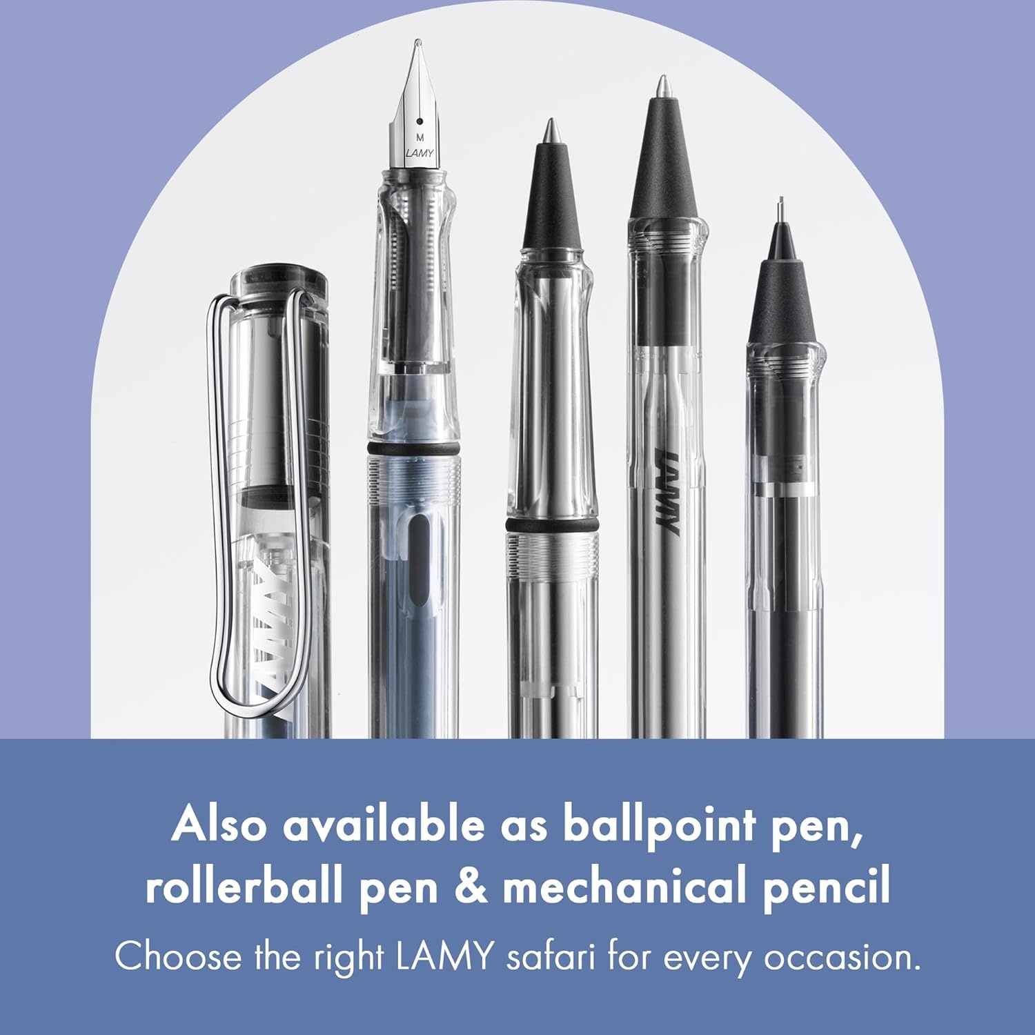 image:imageLAMY safari umbra Fountain Pen with ergonomic grip amp black steel nib in size M ideal for any Writing amp Calligraphy including LAMY T 10 blue cartridge RightHandedvista