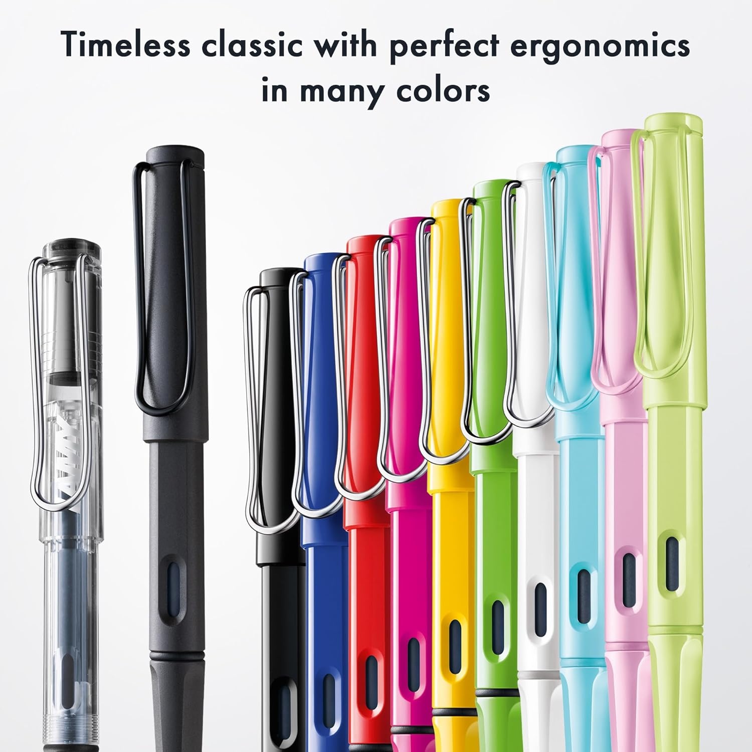 image:imageLAMY safari umbra Fountain Pen with ergonomic grip amp black steel nib in size M ideal for any Writing amp Calligraphy including LAMY T 10 blue cartridge RightHandedyellow