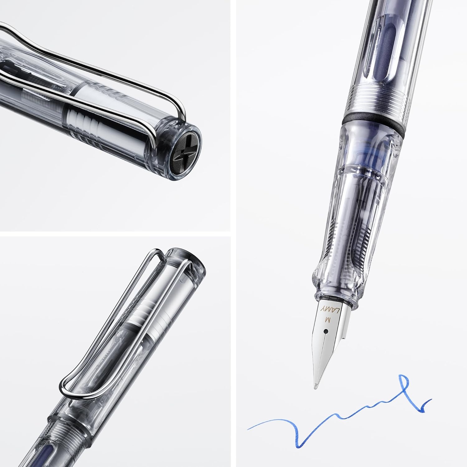 image:imageLAMY safari umbra Fountain Pen with ergonomic grip amp black steel nib in size M ideal for any Writing amp Calligraphy including LAMY T 10 blue cartridge RightHandedvista