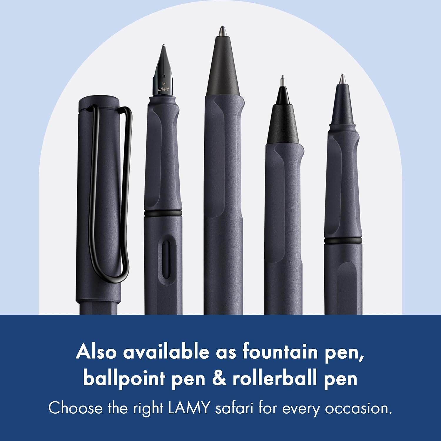 image:imageLAMY safari white Mechanical Pencil with ergonomic grip amp body made of robust ASA plastic ideal for drawing amp writing including LAMY M 41 fine line refill 05 mm amp eraser tipSteel Black