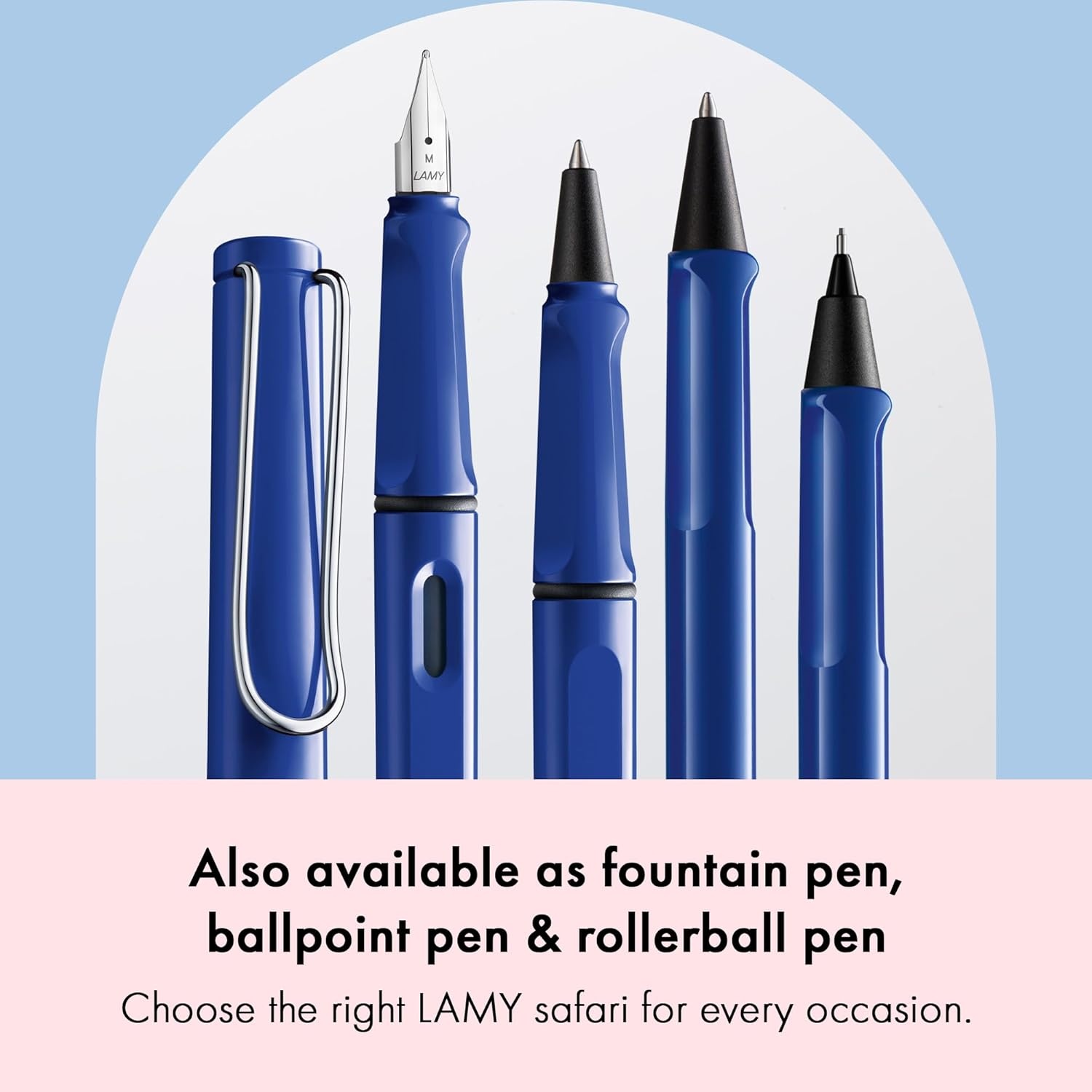 image:imageLAMY safari white Mechanical Pencil with ergonomic grip amp body made of robust ASA plastic ideal for drawing amp writing including LAMY M 41 fine line refill 05 mm amp eraser tipBlue