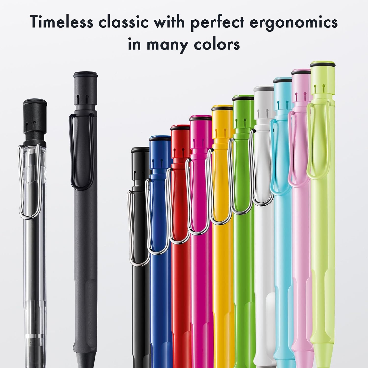 image:imageLAMY safari white Mechanical Pencil with ergonomic grip amp body made of robust ASA plastic ideal for drawing amp writing including LAMY M 41 fine line refill 05 mm amp eraser tipUmbra