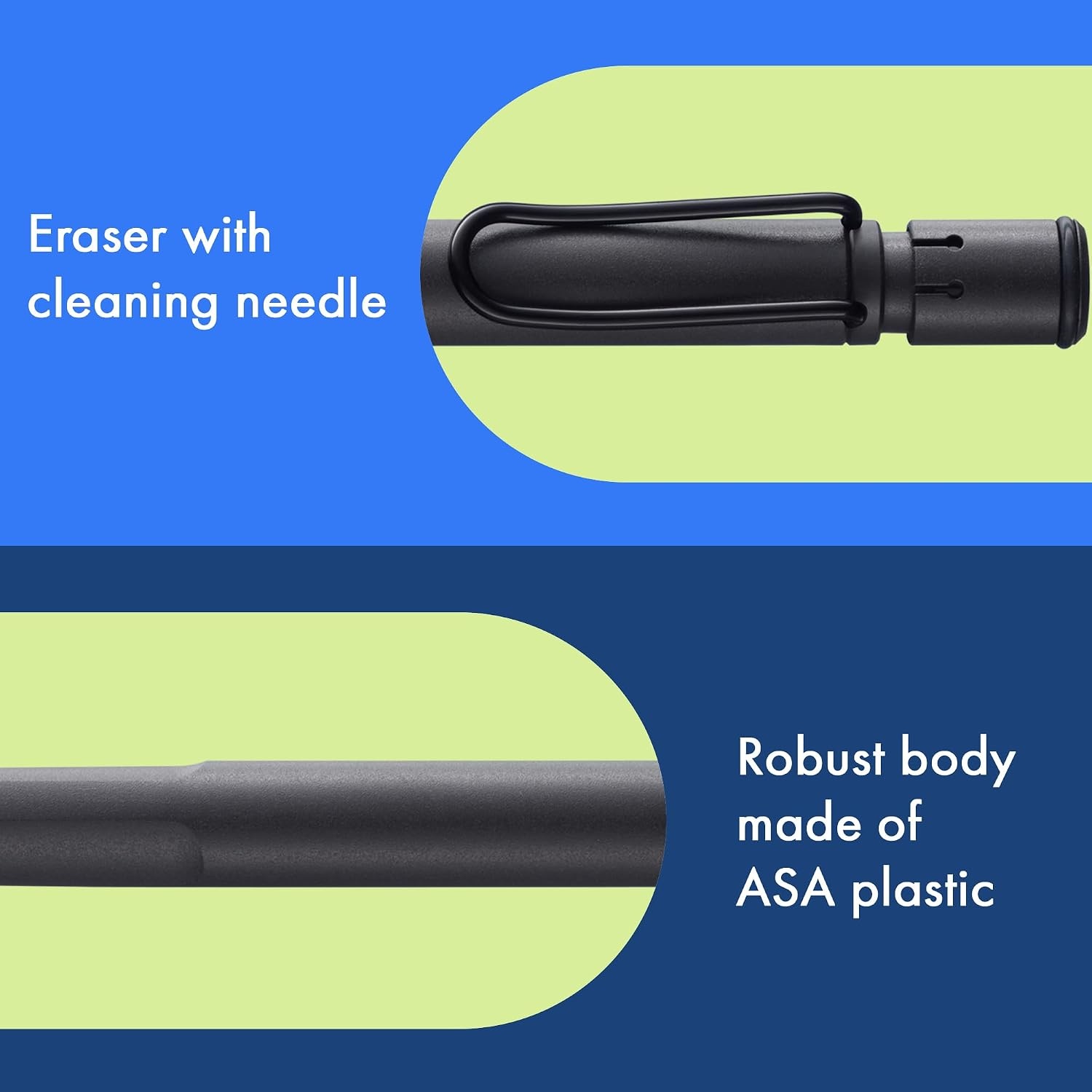 image:imageLAMY safari white Mechanical Pencil with ergonomic grip amp body made of robust ASA plastic ideal for drawing amp writing including LAMY M 41 fine line refill 05 mm amp eraser tipUmbra