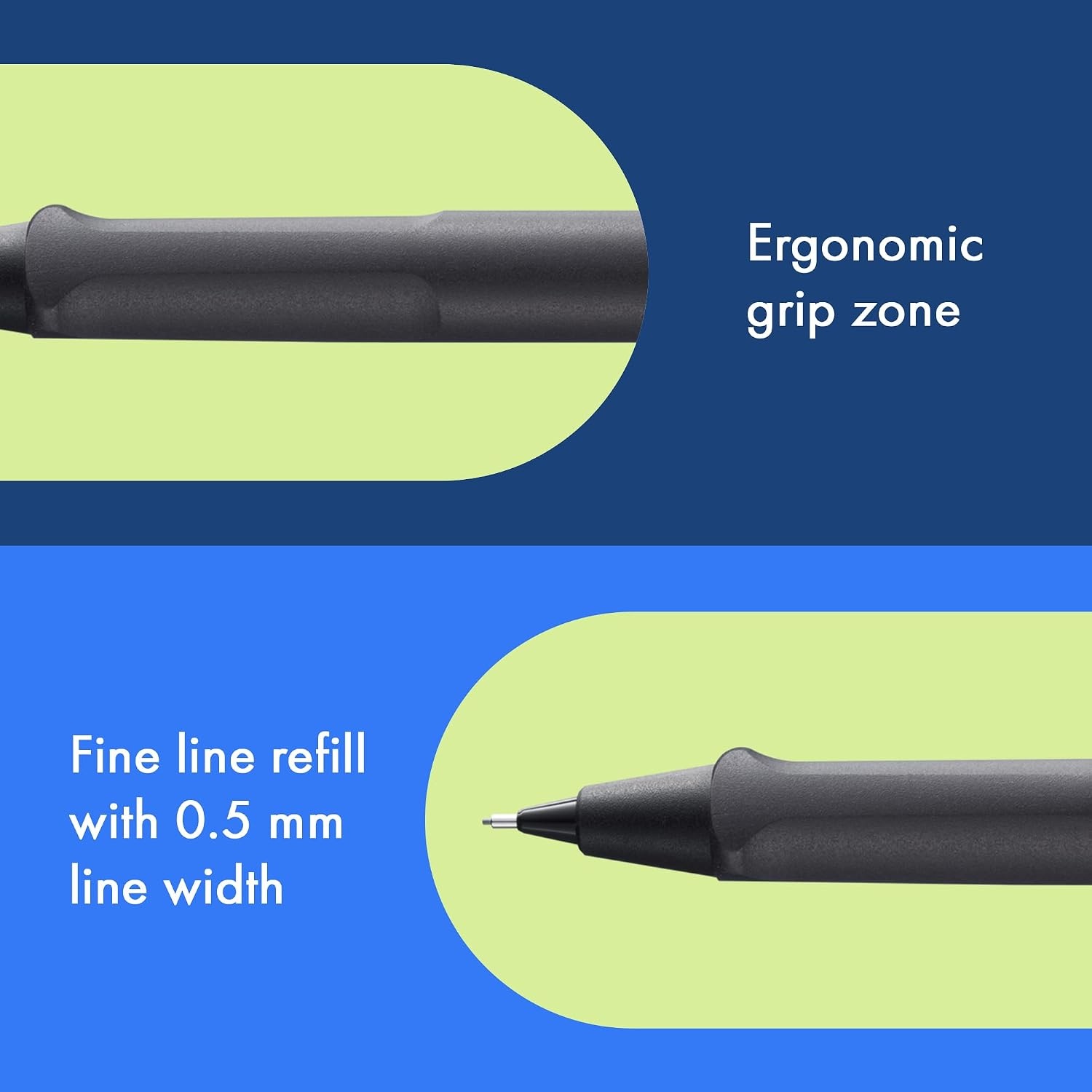 image:imageLAMY safari white Mechanical Pencil with ergonomic grip amp body made of robust ASA plastic ideal for drawing amp writing including LAMY M 41 fine line refill 05 mm amp eraser tipUmbra