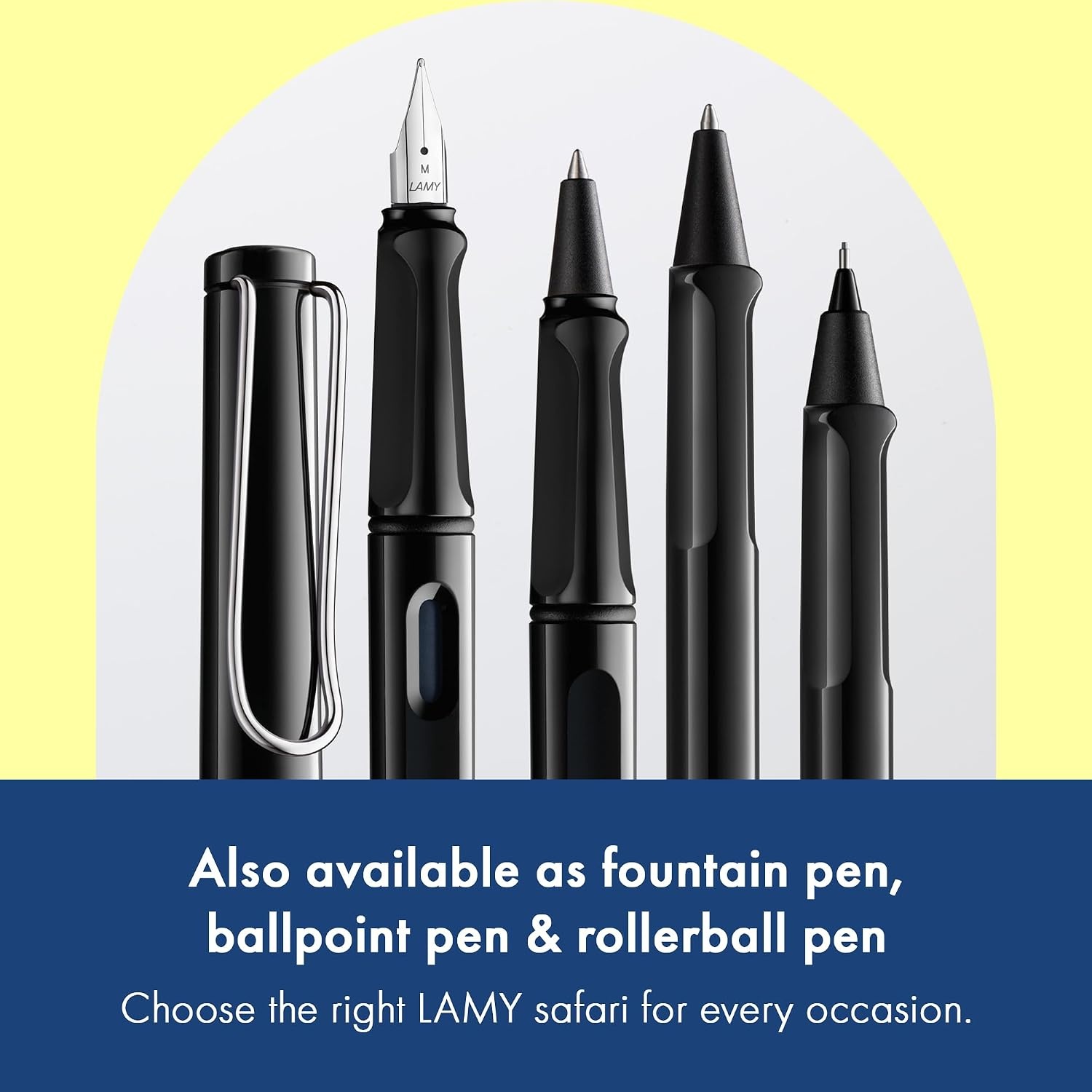 image:imageLAMY safari white Mechanical Pencil with ergonomic grip amp body made of robust ASA plastic ideal for drawing amp writing including LAMY M 41 fine line refill 05 mm amp eraser tipBlack