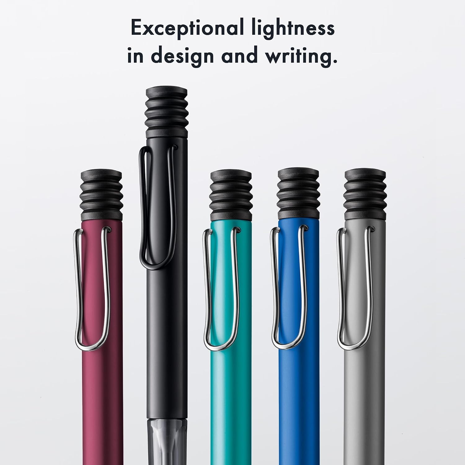 image:imageLamy ALstar black purple Ballpoint Pen with transparent ergonomic grip amp line width M lightweight aluminium body including large capacity refill M 16 in blackoceanblue