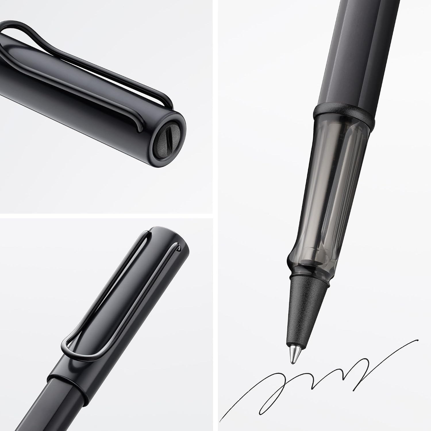 image:imageLamy ALstar black purple Rollerball Pen pen with transparent ergonomic grip amp line width M lightweight aluminum body including rollerball refill M 63 in blackblack