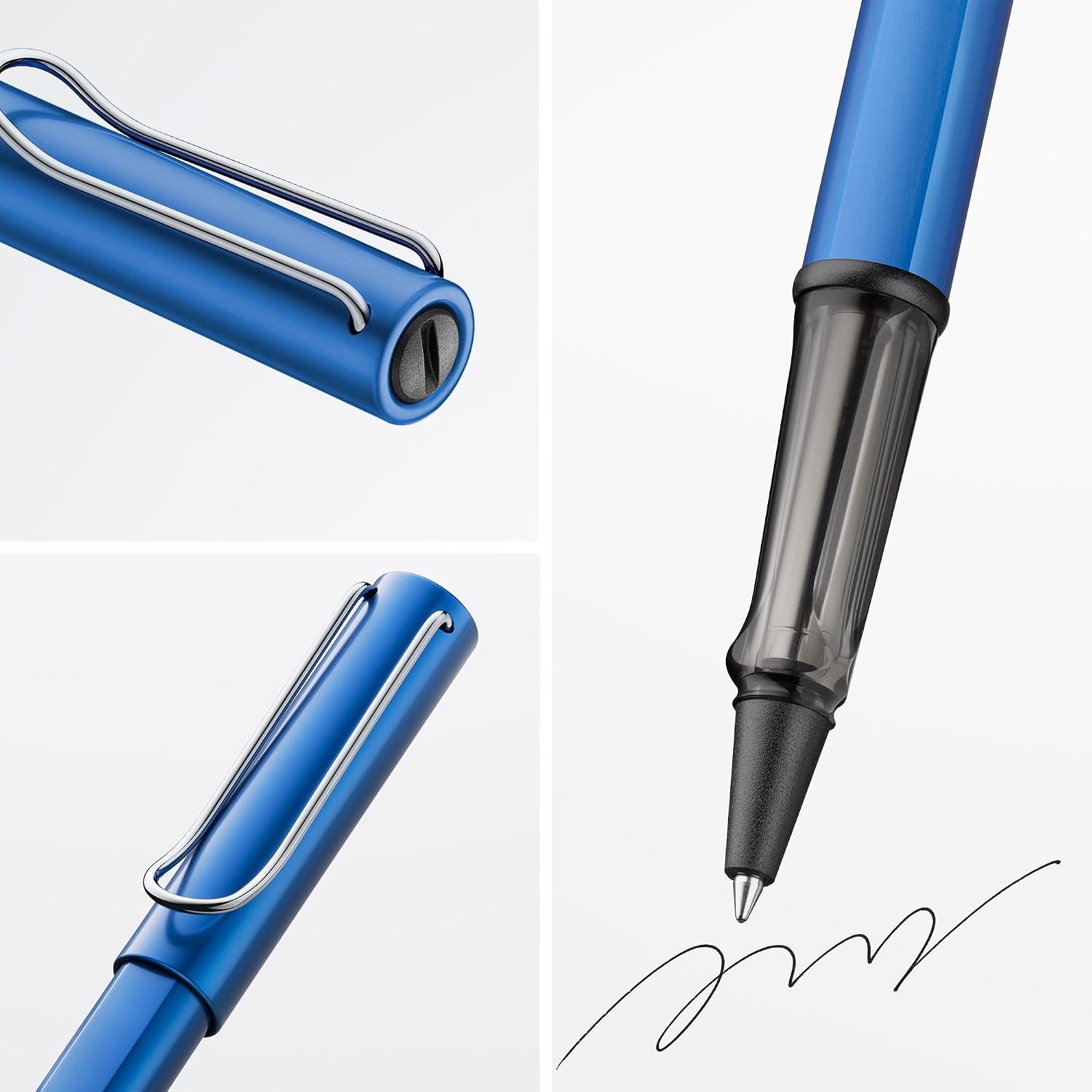 image:imageLamy ALstar black purple Rollerball Pen pen with transparent ergonomic grip amp line width M lightweight aluminum body including rollerball refill M 63 in blackoceanblue