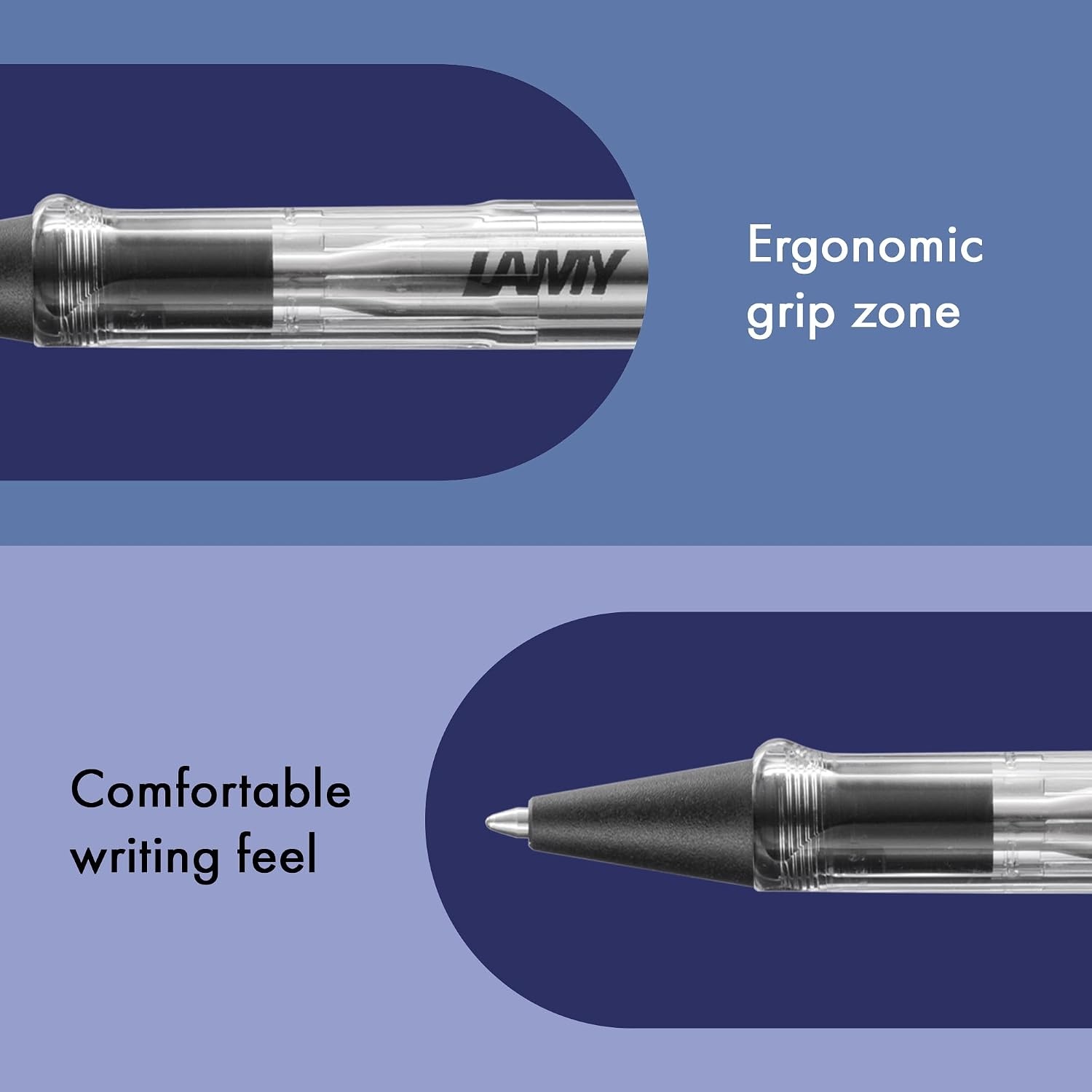 image:imageLamy safari umbra Ballpoint Pen with ergonomic grip amp line width M for pleasant long writing made of robust ASA plastic including large capacity refill M 16 in blackvista