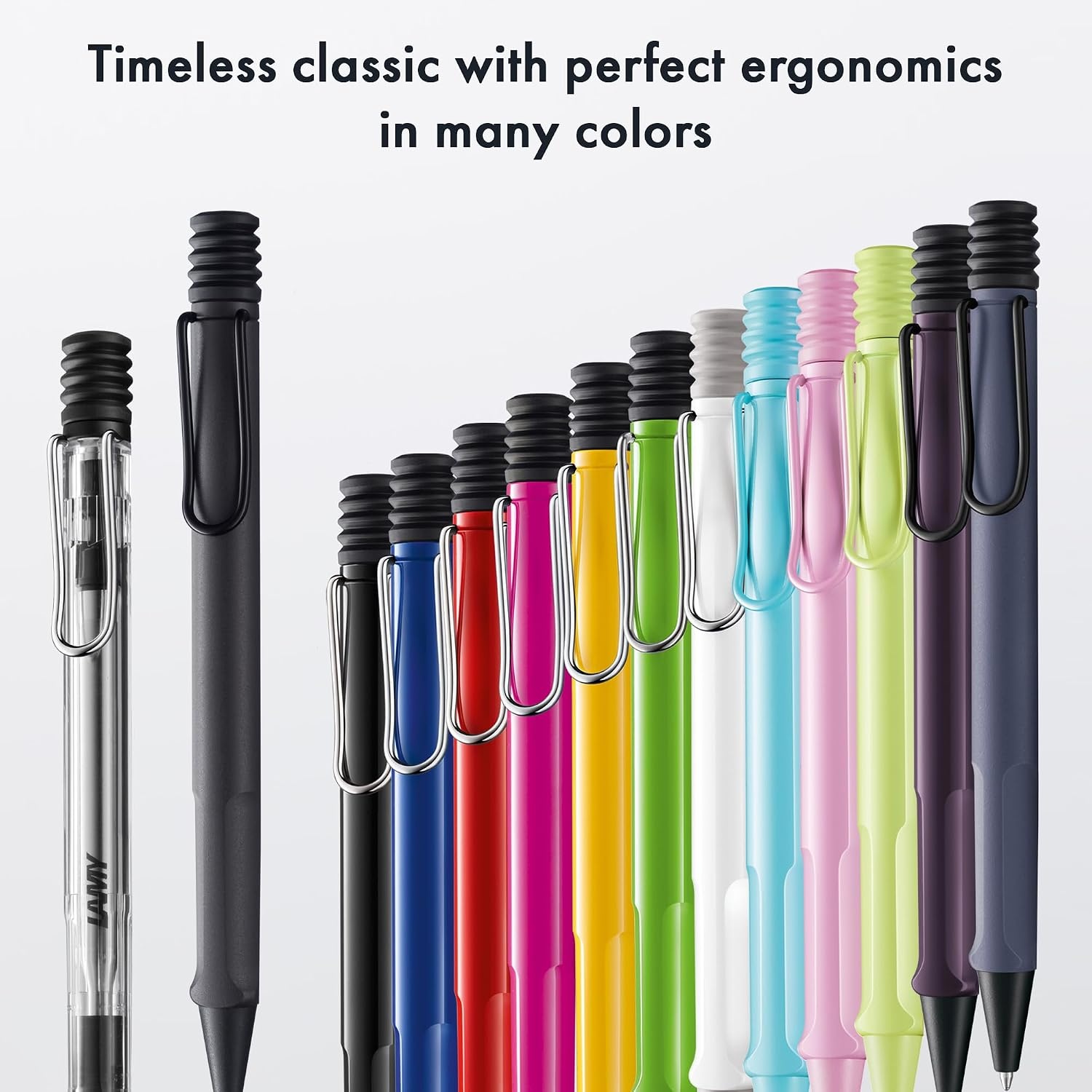 image:imageLamy safari umbra Ballpoint Pen with ergonomic grip amp line width M for pleasant long writing made of robust ASA plastic including large capacity refill M 16 in blackviolet blackberry