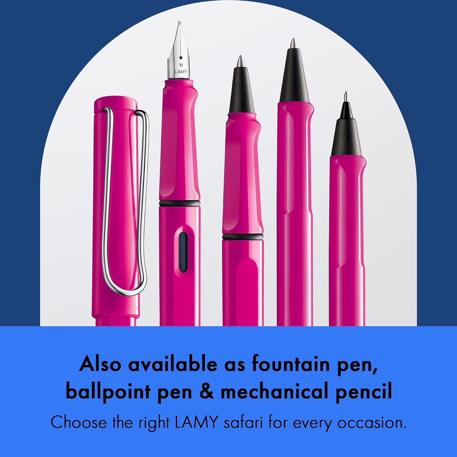 image:imageLamy safari umbra Rollerball Pen with ergonomic grip amp line width M for pleasant long writing made of robust ASA plastic including rollerball refill M 63 in bluepink