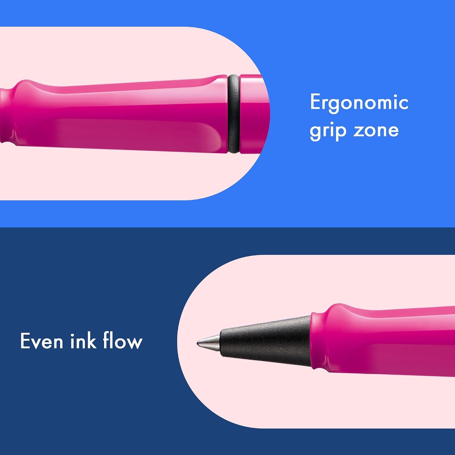 image:imageLamy safari umbra Rollerball Pen with ergonomic grip amp line width M for pleasant long writing made of robust ASA plastic including rollerball refill M 63 in bluepink