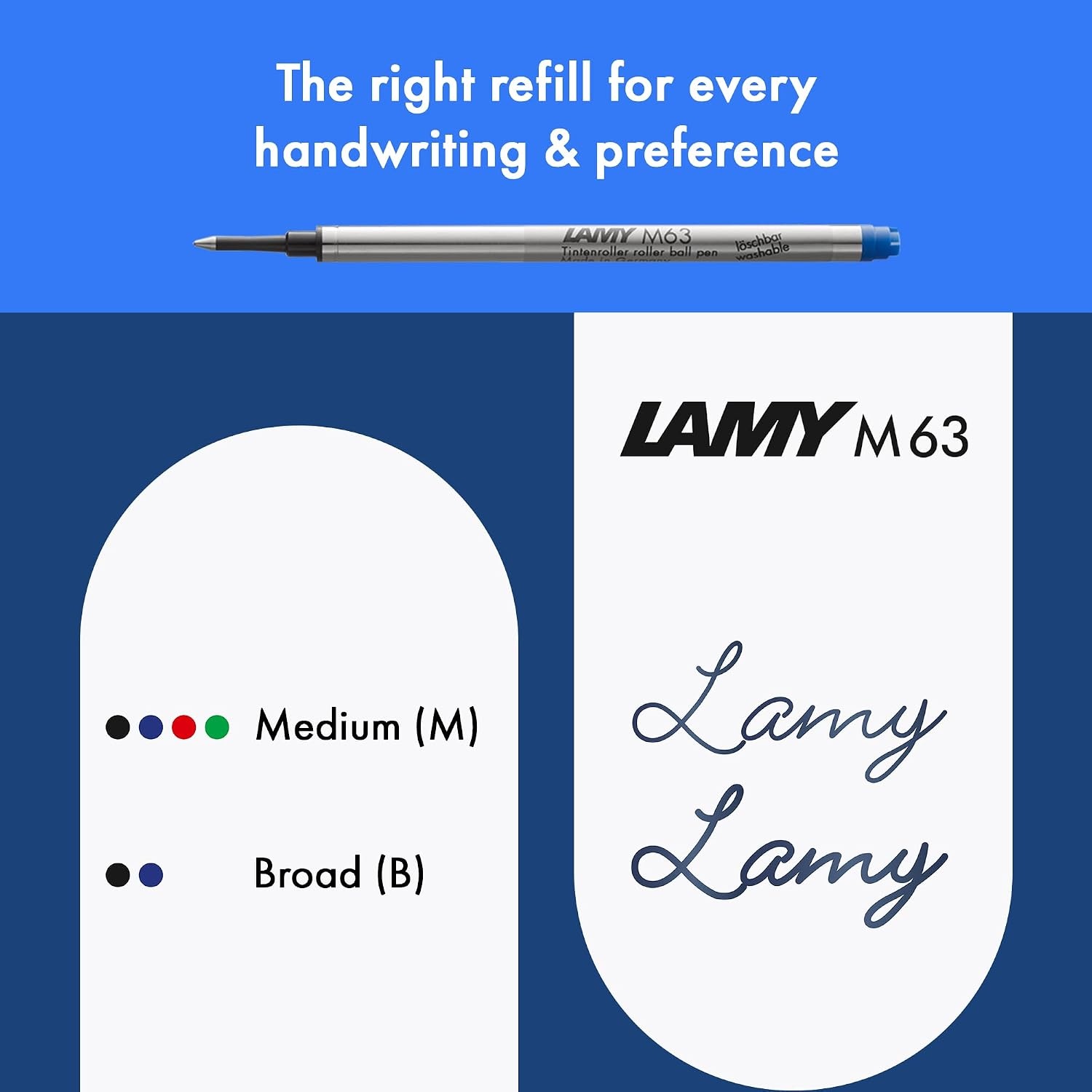 image:imageLamy safari umbra Rollerball Pen with ergonomic grip amp line width M for pleasant long writing made of robust ASA plastic including rollerball refill M 63 in blueumbra