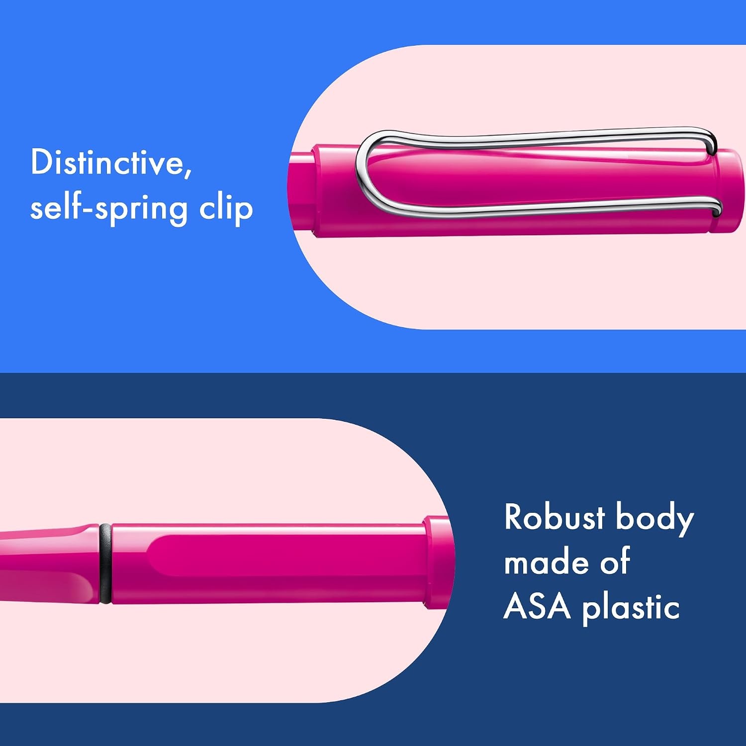 image:imageLamy safari umbra Rollerball Pen with ergonomic grip amp line width M for pleasant long writing made of robust ASA plastic including rollerball refill M 63 in bluepink