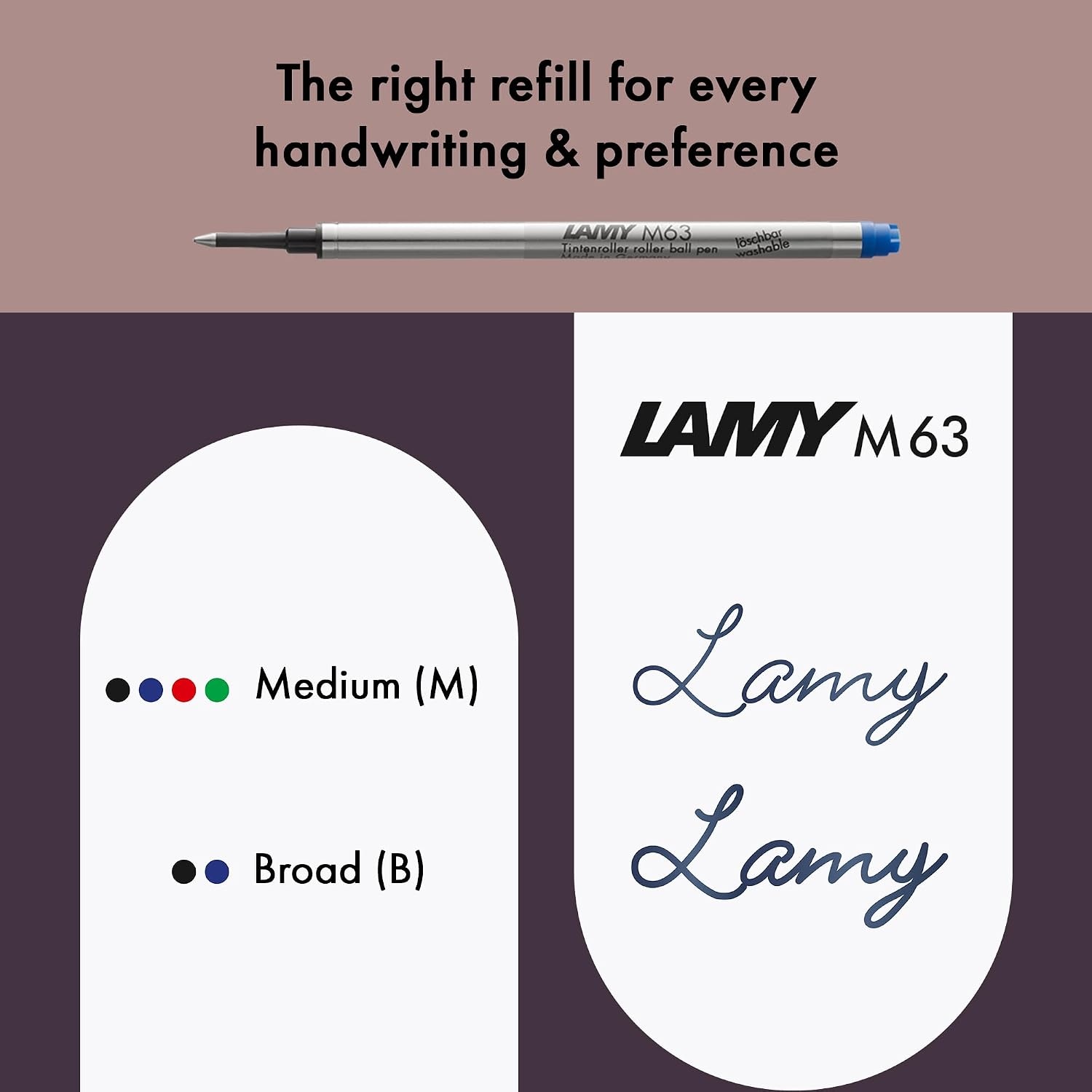 image:imageLamy safari umbra Rollerball Pen with ergonomic grip amp line width M for pleasant long writing made of robust ASA plastic including rollerball refill M 63 in bluewhite