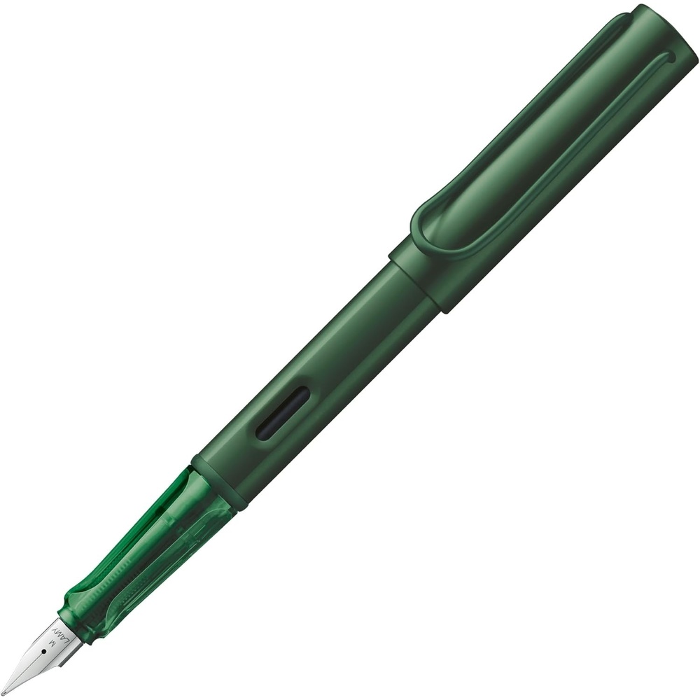 image:imageLAMY ALstar black Fountain Pen with ergonomic grip amp black steel nib in size M lightweight aluminum body including LAMY T 10 blue cartridge RightHandedpine