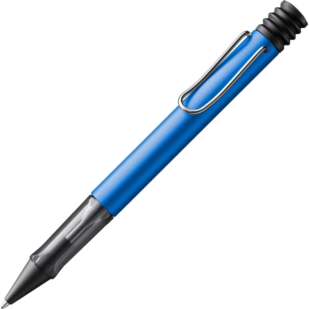 image:imageLamy ALstar black purple Ballpoint Pen with transparent ergonomic grip amp line width M lightweight aluminium body including large capacity refill M 16 in blackoceanblue