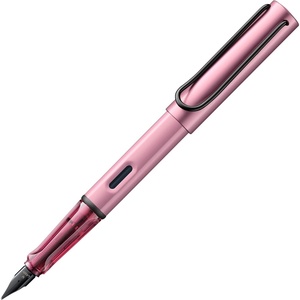 image:imageLAMY ALstar black  Fountain Pen with ergonomic grip amp black steel nib in size M  lightweight aluminum body  including LAMY T 10 blue cartridge  RightHandedautumn pink