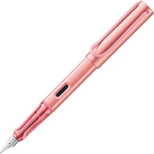 image:imageLAMY ALstar black  Fountain Pen with ergonomic grip amp black steel nib in size M  lightweight aluminum body  including LAMY T 10 blue cartridge  RightHandedflamingo