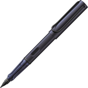 image:imageLAMY ALstar black  Fountain Pen with ergonomic grip amp black steel nib in size M  lightweight aluminum body  including LAMY T 10 blue cartridge  RightHandeddark dusk