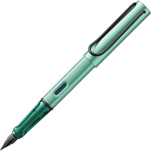 image:imageLAMY ALstar black  Fountain Pen with ergonomic grip amp black steel nib in size M  lightweight aluminum body  including LAMY T 10 blue cartridge  RightHandedmint