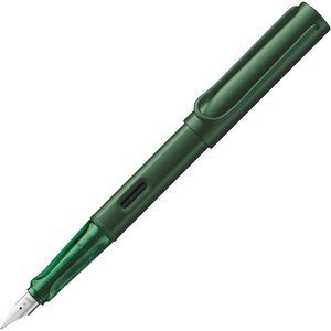 image:imageLAMY ALstar black  Fountain Pen with ergonomic grip amp black steel nib in size M  lightweight aluminum body  including LAMY T 10 blue cartridge  RightHandedpine