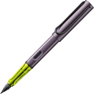 image:imageLAMY ALstar black  Fountain Pen with ergonomic grip amp black steel nib in size M  lightweight aluminum body  including LAMY T 10 blue cartridge  RightHandedaubergine
