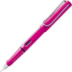 image:imageLAMY safari umbra  Fountain Pen with ergonomic grip amp black steel nib in size M  ideal for any Writing amp Calligraphy  including LAMY T 10 blue cartridge  RightHandedpink