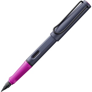 image:imageLAMY safari umbra  Fountain Pen with ergonomic grip amp black steel nib in size M  ideal for any Writing amp Calligraphy  including LAMY T 10 blue cartridge  RightHandedpink cliff