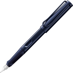 image:imageLAMY safari umbra  Fountain Pen with ergonomic grip amp black steel nib in size M  ideal for any Writing amp Calligraphy  including LAMY T 10 blue cartridge  RightHandeddark dusk