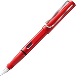 image:imageLAMY safari umbra  Fountain Pen with ergonomic grip amp black steel nib in size M  ideal for any Writing amp Calligraphy  including LAMY T 10 blue cartridge  RightHandedred