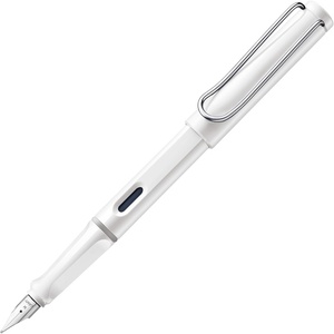 image:imageLAMY safari umbra  Fountain Pen with ergonomic grip amp black steel nib in size M  ideal for any Writing amp Calligraphy  including LAMY T 10 blue cartridge  RightHandedwhite