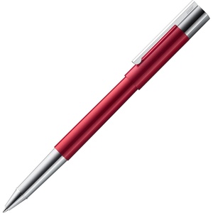 image:imageLAMY scala pianored  puristic Rollerball Pen in robust allmetal body amp glossy lacquer finish  polished grip amp in line width M  including LAMY M 63 rollerball refill in blackpianored