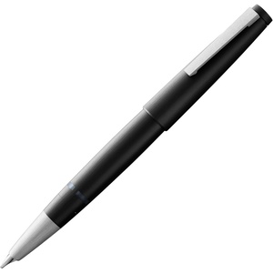 image:imageLamy 2000 black  elegant Fountain Pen in robust fibreglass barrel  14 ct gold nib partially platinumplated  nib size M
