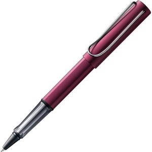 image:imageLamy ALstar black purple  Rollerball Pen pen with transparent ergonomic grip amp line width M  lightweight aluminum body  including rollerball refill M 63 in blackblack purple
