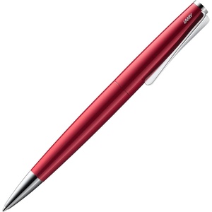 image:imageLamy studio black  ballpoint pen in elegant stainless steel casing  with propellershaped clip  incl giant refill M 16 in line width M in blackpianored