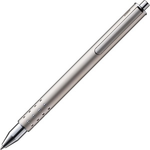 image:imageLamy swift Palladium  modest rollerball pen with a smooth writing experience  robust metal casing amp line width B M 66 rollerball refill in bluePalladium