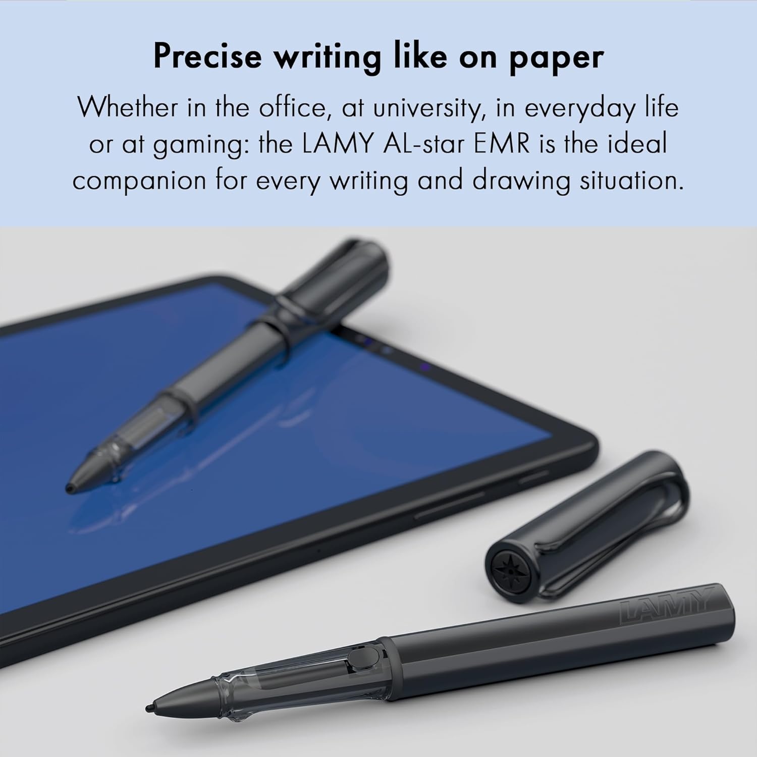 image:imageLAMY ALStar EMR Black PCEL tip Stylus Pen for Many Android Devices Touchscreen Pen with Ergonomic Grip Precise Writing amp Drawing on Digital Media with Function Buttonblack
