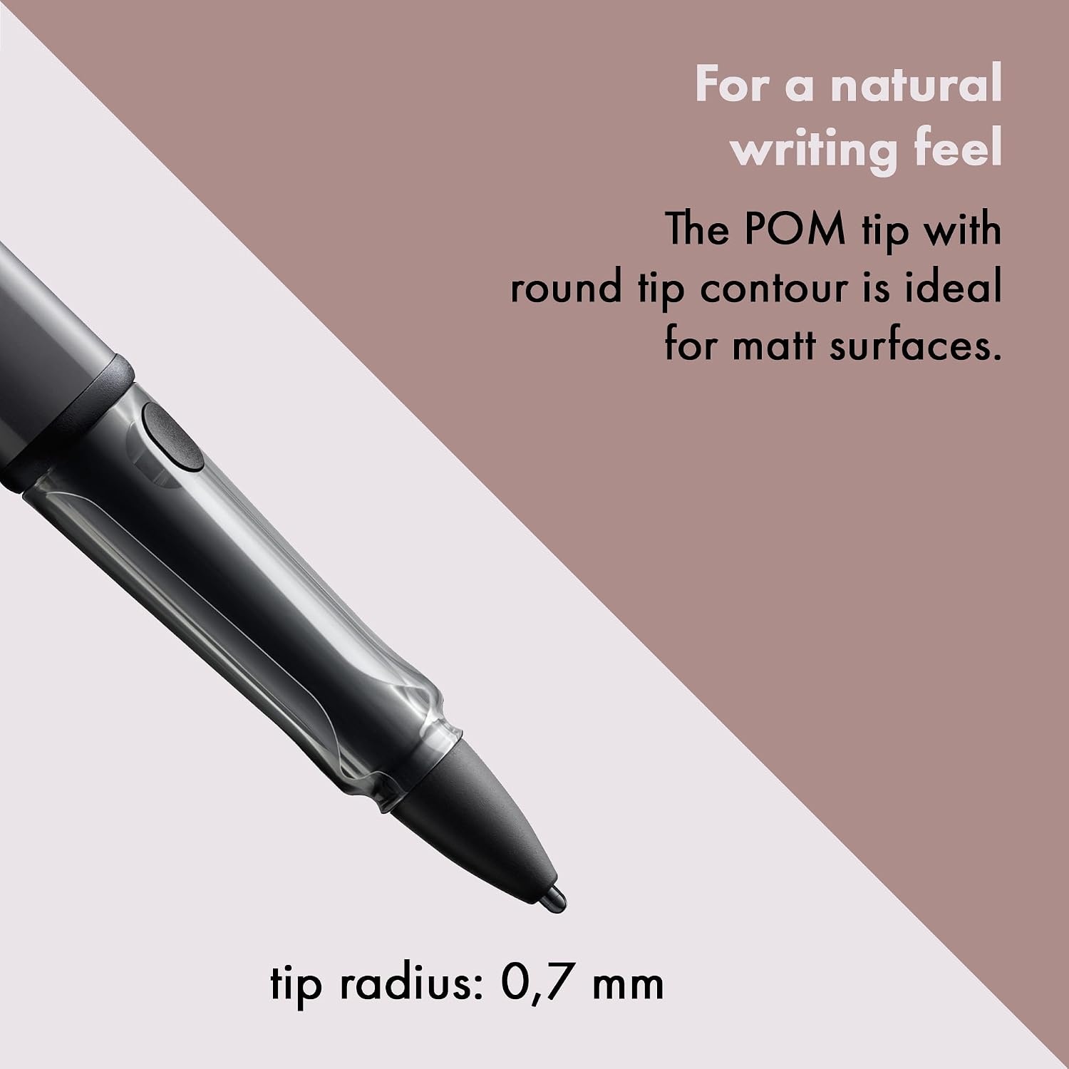 image:imageLAMY ALStar EMR Stylus Pen Replacement Tips 4 pcs Replaceable LAMY Z108 EMR Pen POM Round tip Ideal for Rough Matte Surfaces 07 mm tip RadiusZ108 POM round tip