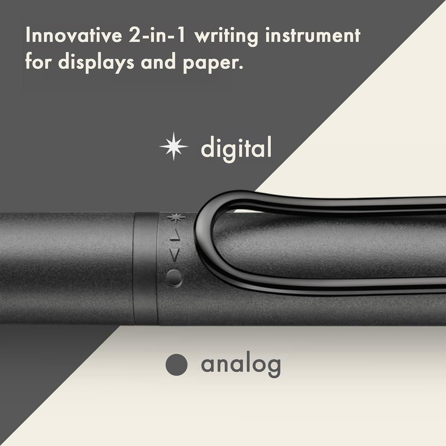 image:imageLAMY Safari Twin Pen EMR All Black PCEL tip 2in1 Stylus Pen for Many Android Devices amp Ballpoint Pen in one with Ergonomic Grip Writing amp Drawing on Digital Media amp PaperPOM tip