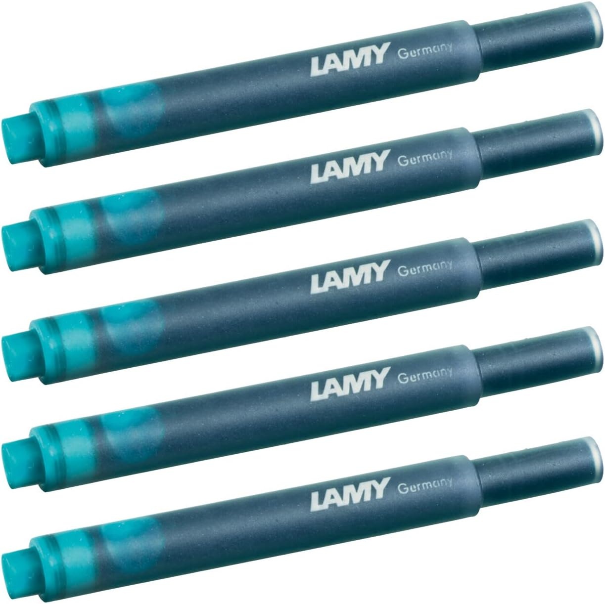image:imageLAMY T10 Ink cartridges with Large Ink Capacity Suitable for All Lamy Fountain Pen Models Contents 125 ml per Cartridge 5 Pieces per Pack Ink Color Turquoiseturquoise