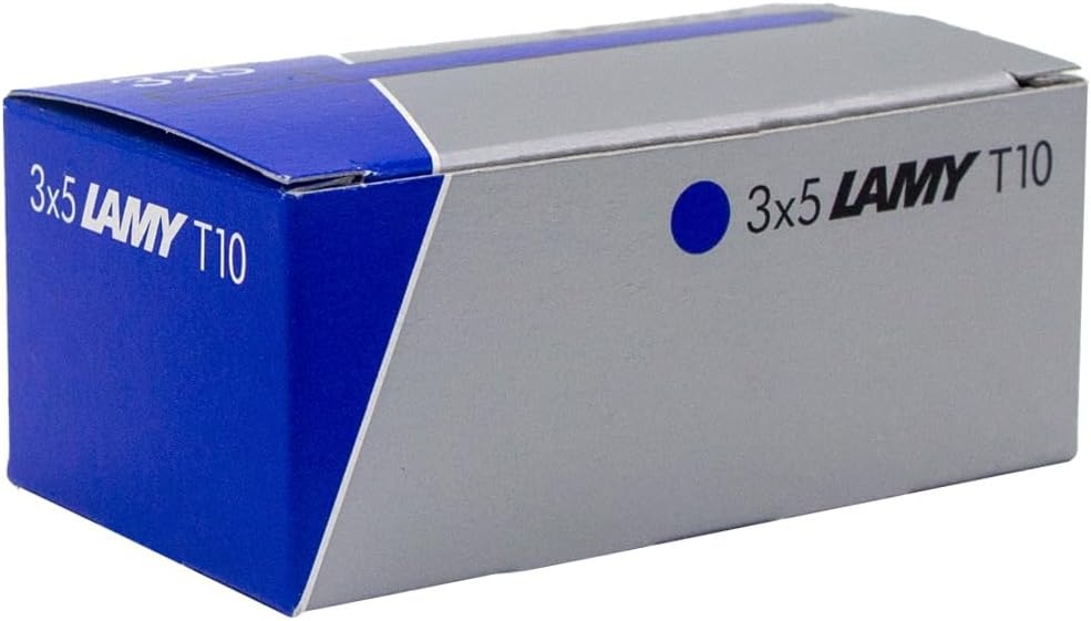 image:imageLAMY T10 Ink cartridges with Large Ink Capacity Suitable for All Lamy Fountain Pen Models Contents 125 ml per Cartridge 5 Pieces per Pack Ink Color Turquoiseblue
