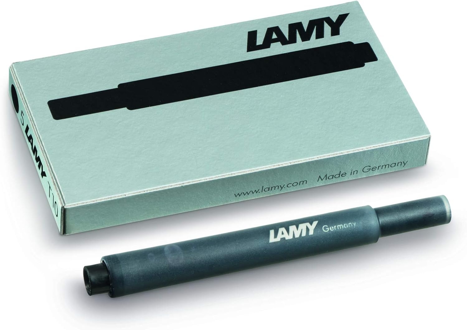 image:imageLAMY T10 Ink cartridges with Large Ink Capacity Suitable for All Lamy Fountain Pen Models Contents 125 ml per Cartridge 5 Pieces per Pack Ink Color Turquoiseblack