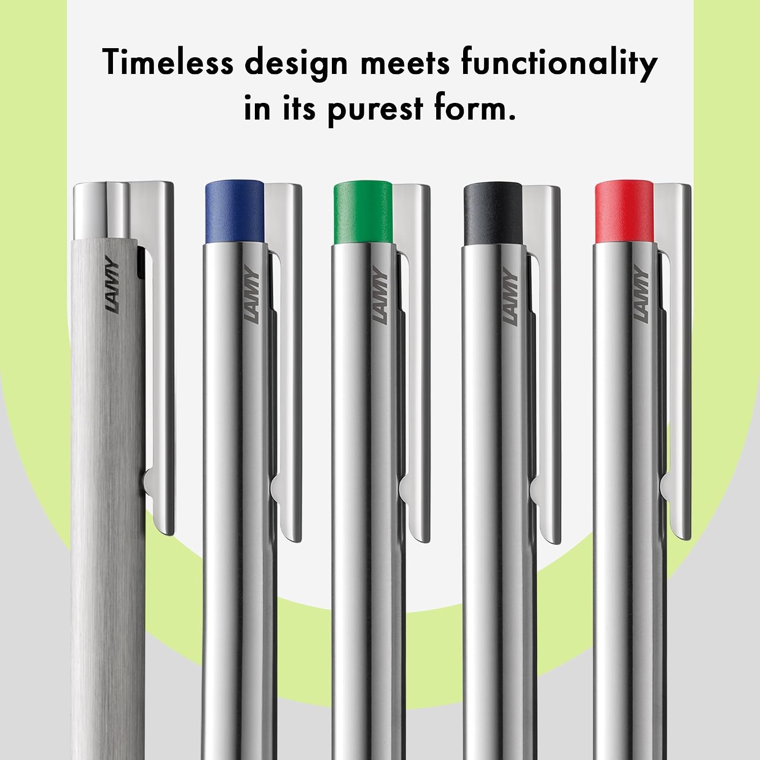 image:imageLAMY logo brushed timeless Mechanical Pencil with high functionality amp case made of robust stainless steel including LAMY M 40 fineline refill 07 mmmatt green