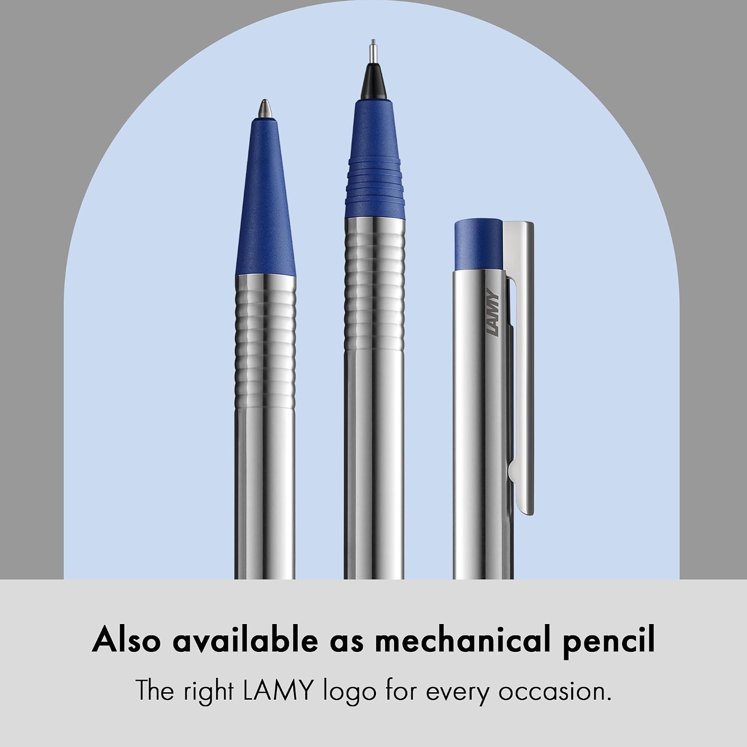 image:imageLamy logo matt green Ballpoint Pen in an elegant amp robust stainless steel case line width M including large capacity refill M 16 in greenmatt blue